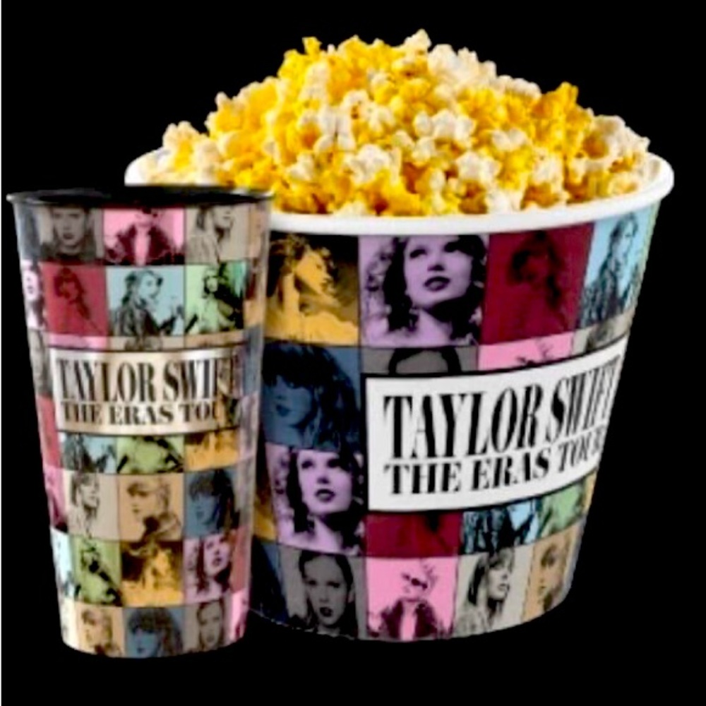 Taylor Swift Eras Tour Movie Popcorn Bucket and Cup